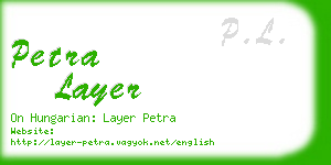 petra layer business card